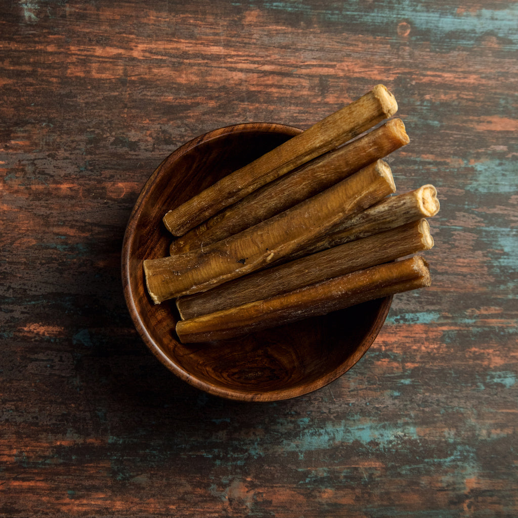 Close-Up of Bully Sticks – Long-Lasting Dog Treats