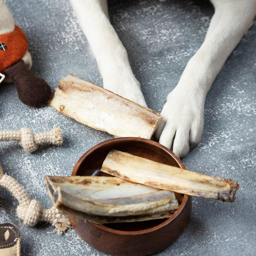 Bonanza Bone Bites – Natural Buffalo Rib Bone Bone & Beef Dog Chews"