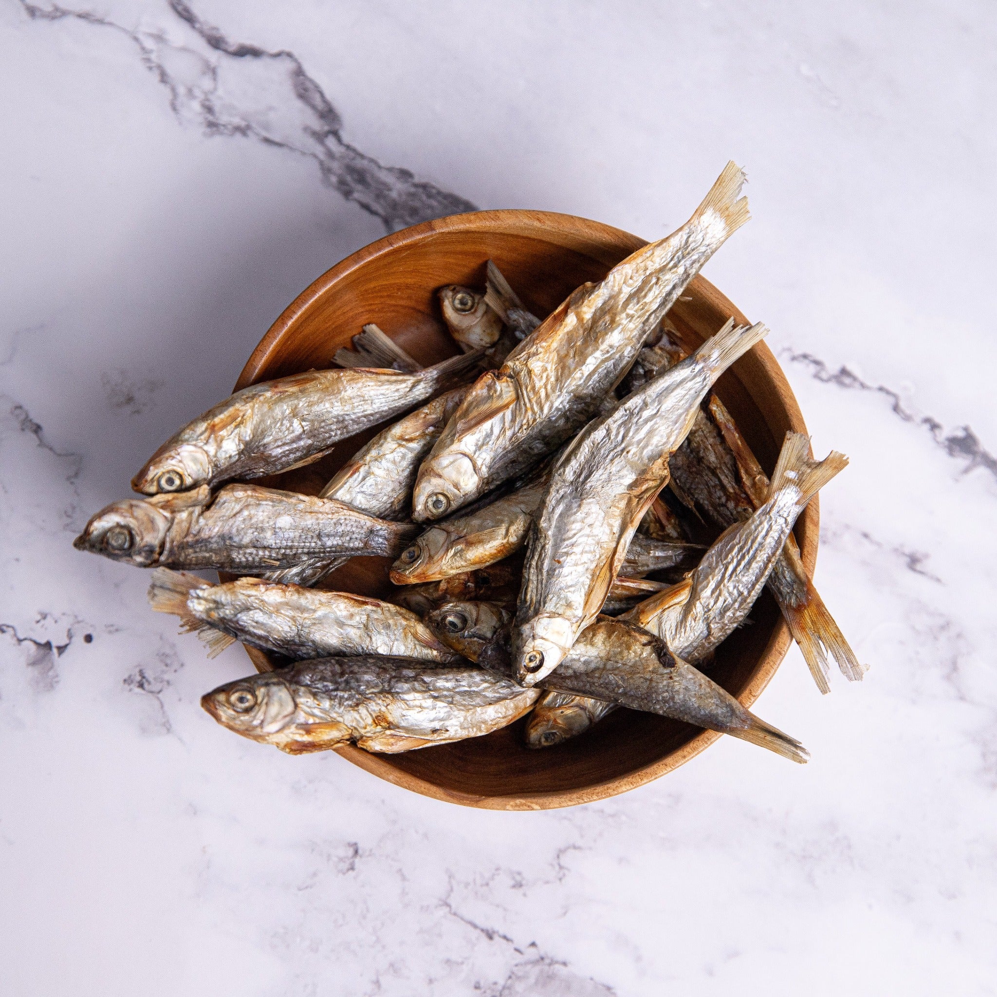 Close-up of Dried Sprats – Healthy Omega-3 Fish Snacks for Pets