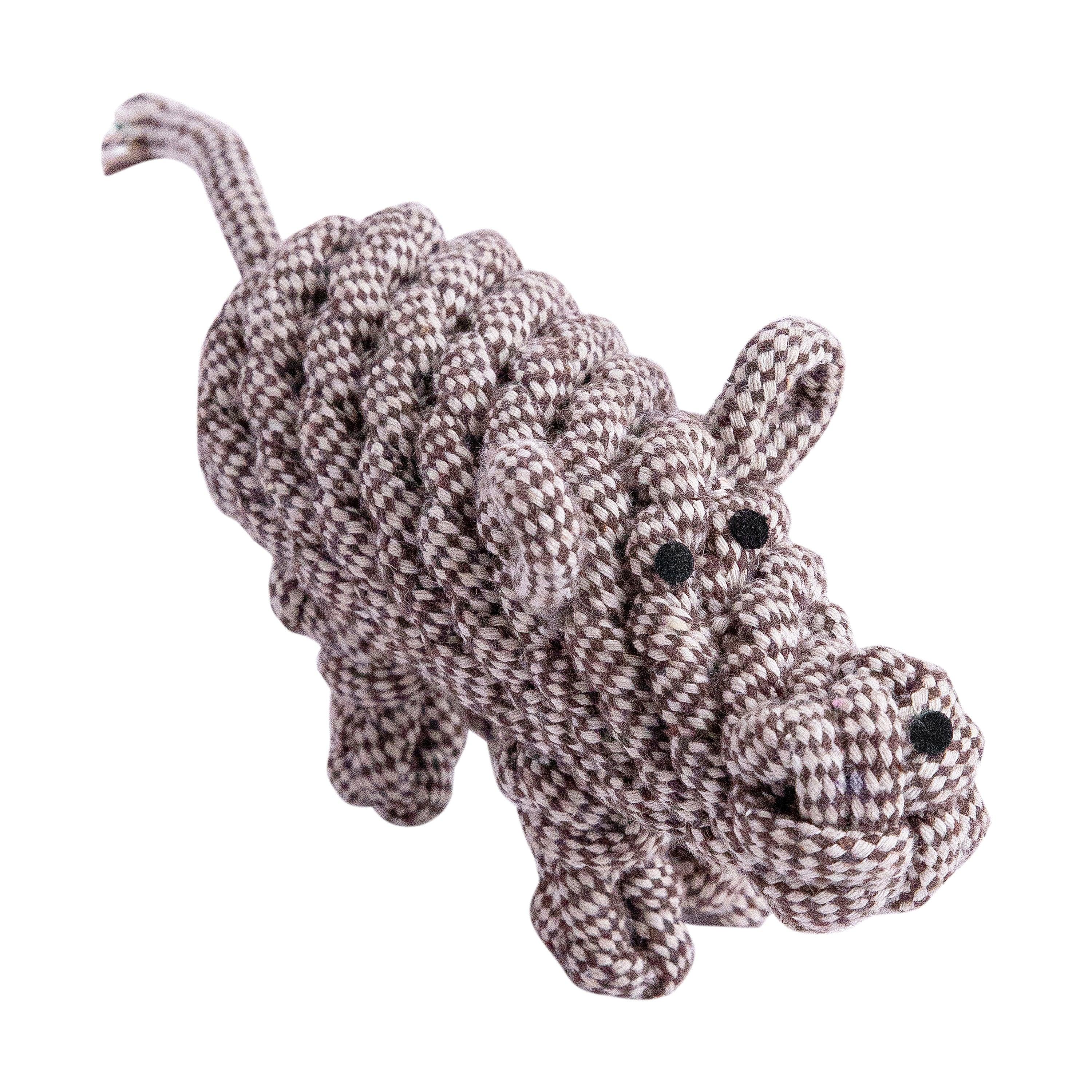 Close-Up of Ham the Hippo – Natural Rope Chew Toy for Dogs