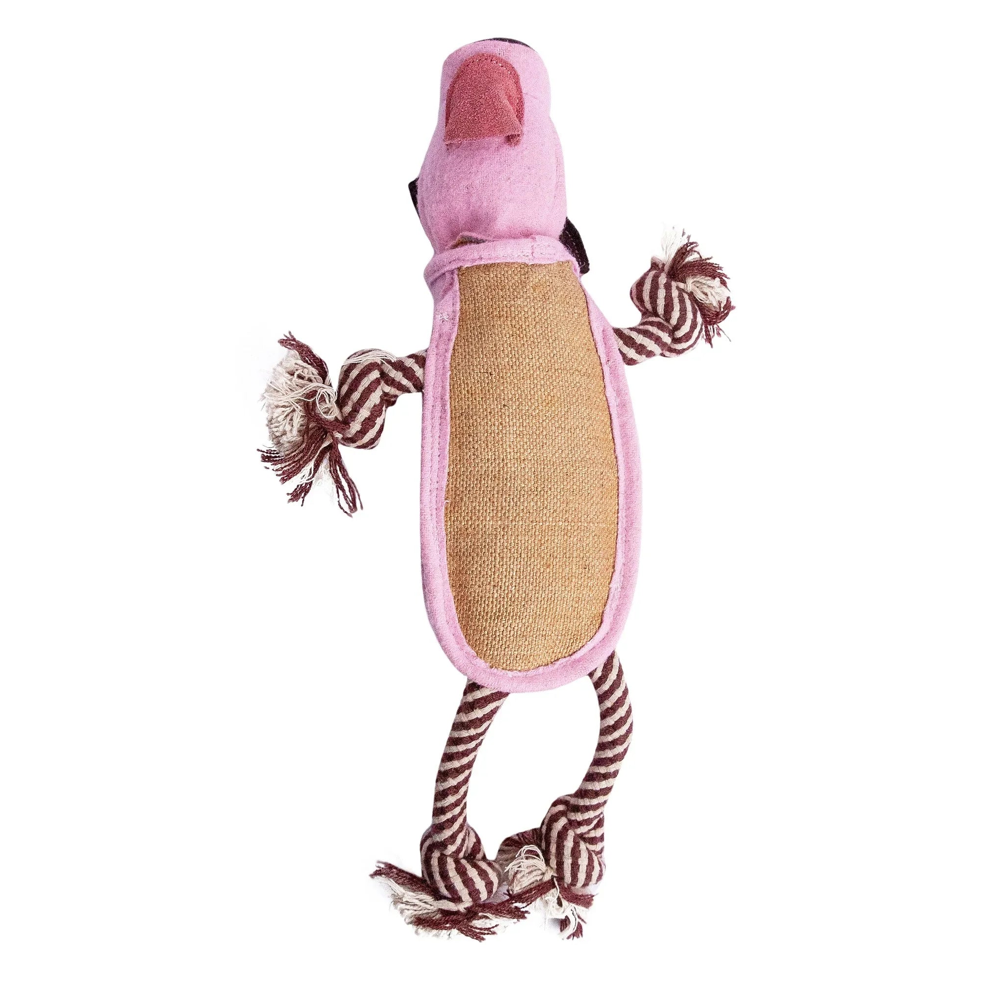 Close-up of Mr. Piggles – Sustainable & Biodegradable Dog Toy