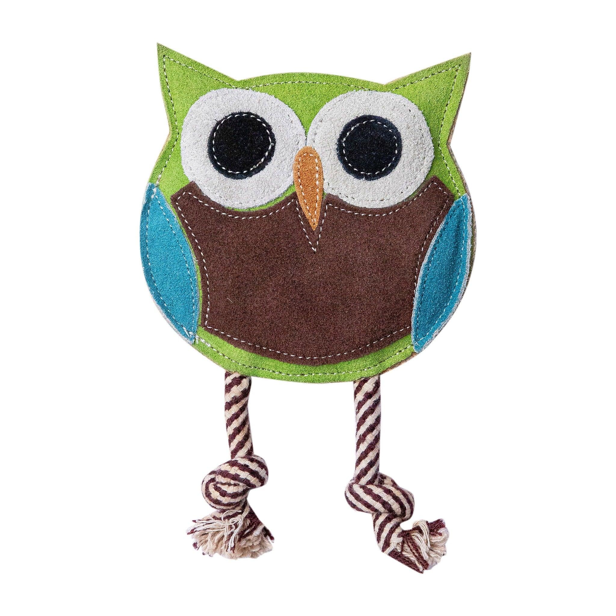 Close-Up of Owliver the Ropey – Natural Cotton Rope Dog Toy