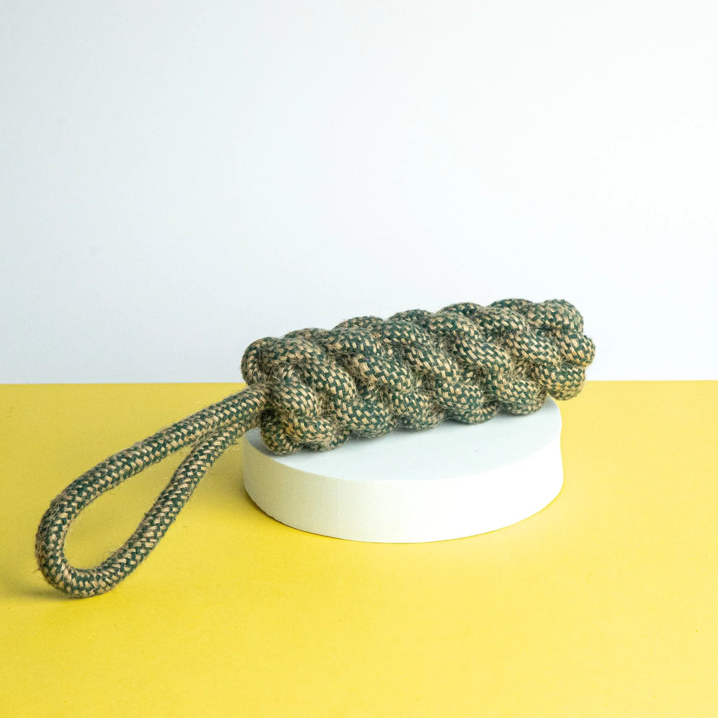 Close-Up of Rope Dummy Toy – Eco-Friendly Durable Dog Chew Toy
