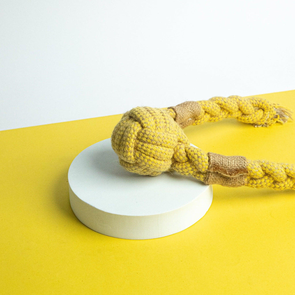 Orbit Ball Rope Toy – Natural Chew and Tug Dog Toy
