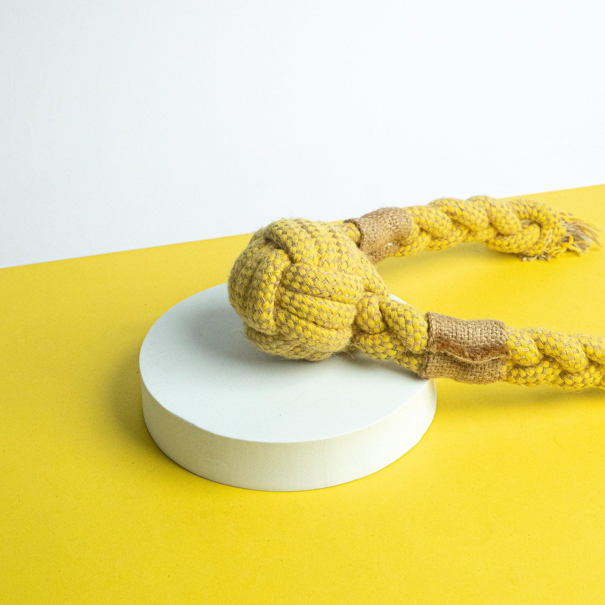 Orbit Ball Rope Toy – Natural Chew and Tug Dog Toy