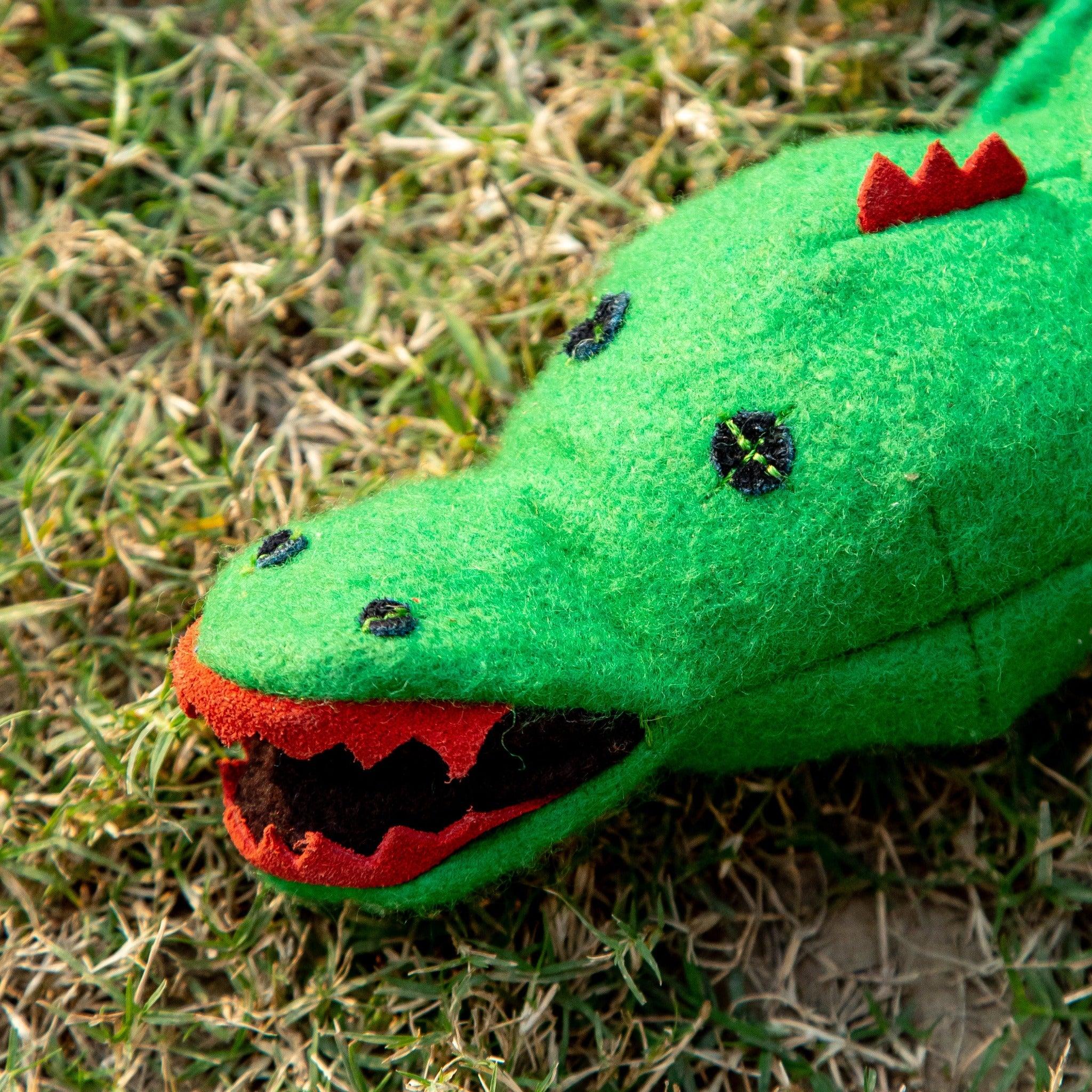 Wooly Crinkle Crocodile – Dog Toy for Anxiety Relief and Enrichment
